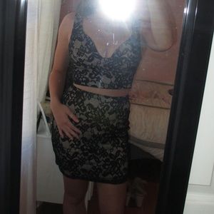 Mock Two-piece bodycon dress